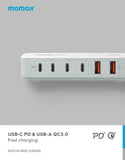 Momax Q.PLUG BOX GaN 100W六輸出連無線充桌面充電器