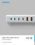 Momax Q.PLUG BOX GaN 100W六輸出連無線充桌面充電器