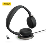 【限量】Jabra Evolve2 65 Flex 商務折疊頭戴式主動降噪藍牙耳機麥克風(含無線充電板) (#CHEVRONPRO)
