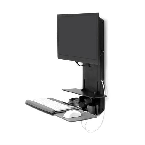 Ergotron StyleView® Sit-Stand Vertical Lift, Patient Room (black)